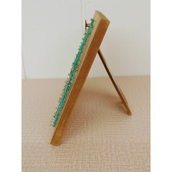 Clipboard Easel String Art Rustic House Heart Wood Frame Note Clip Aqua 8x10 - Picture 12 of 14